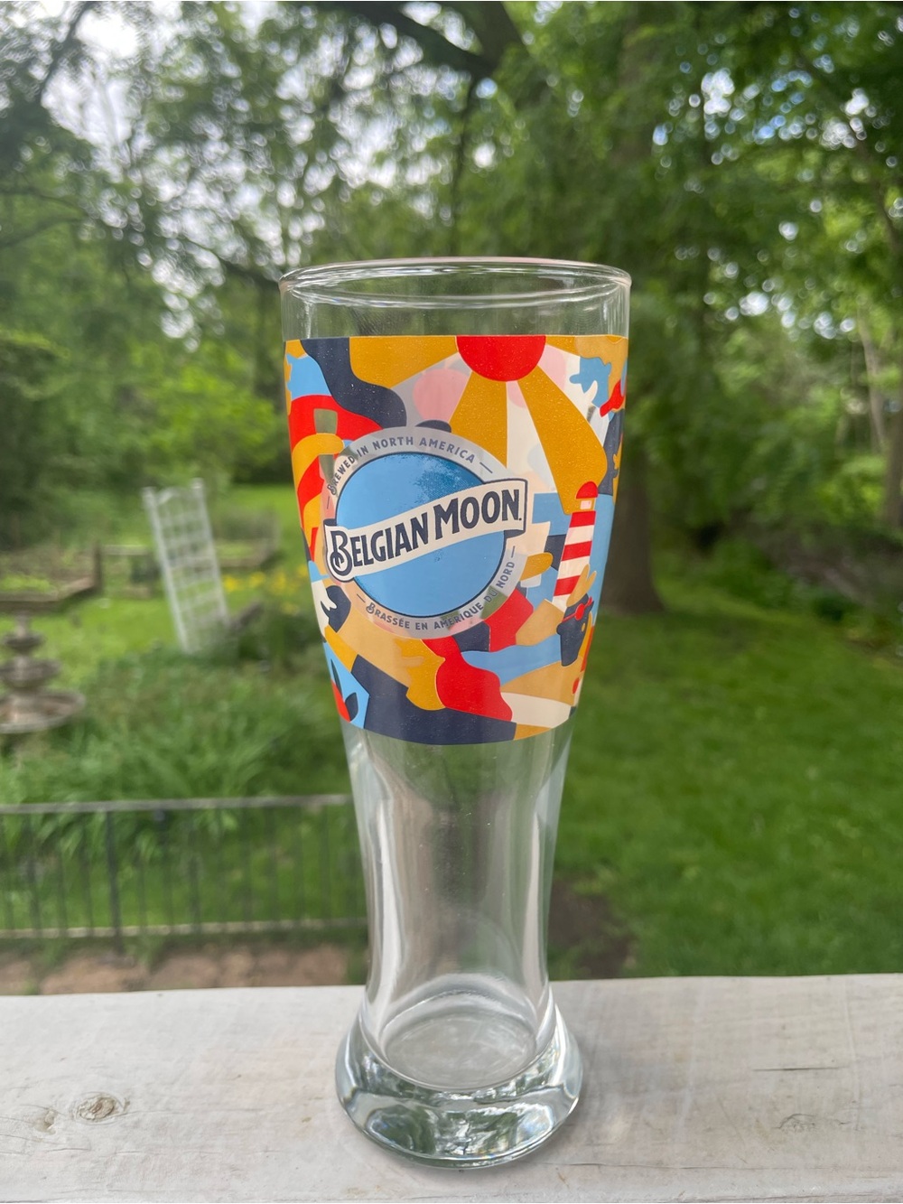 Rare Belgian Moon Beer Pilsner Glass Barware Style 2